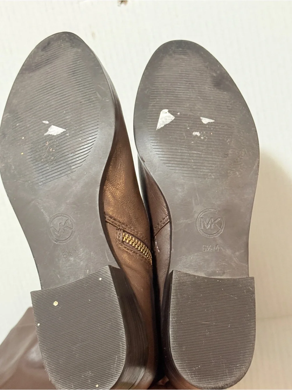 MICHAEL Michael Kors Bromley Brown Leather Flat Over The Knee Riding Boots 6 1/2